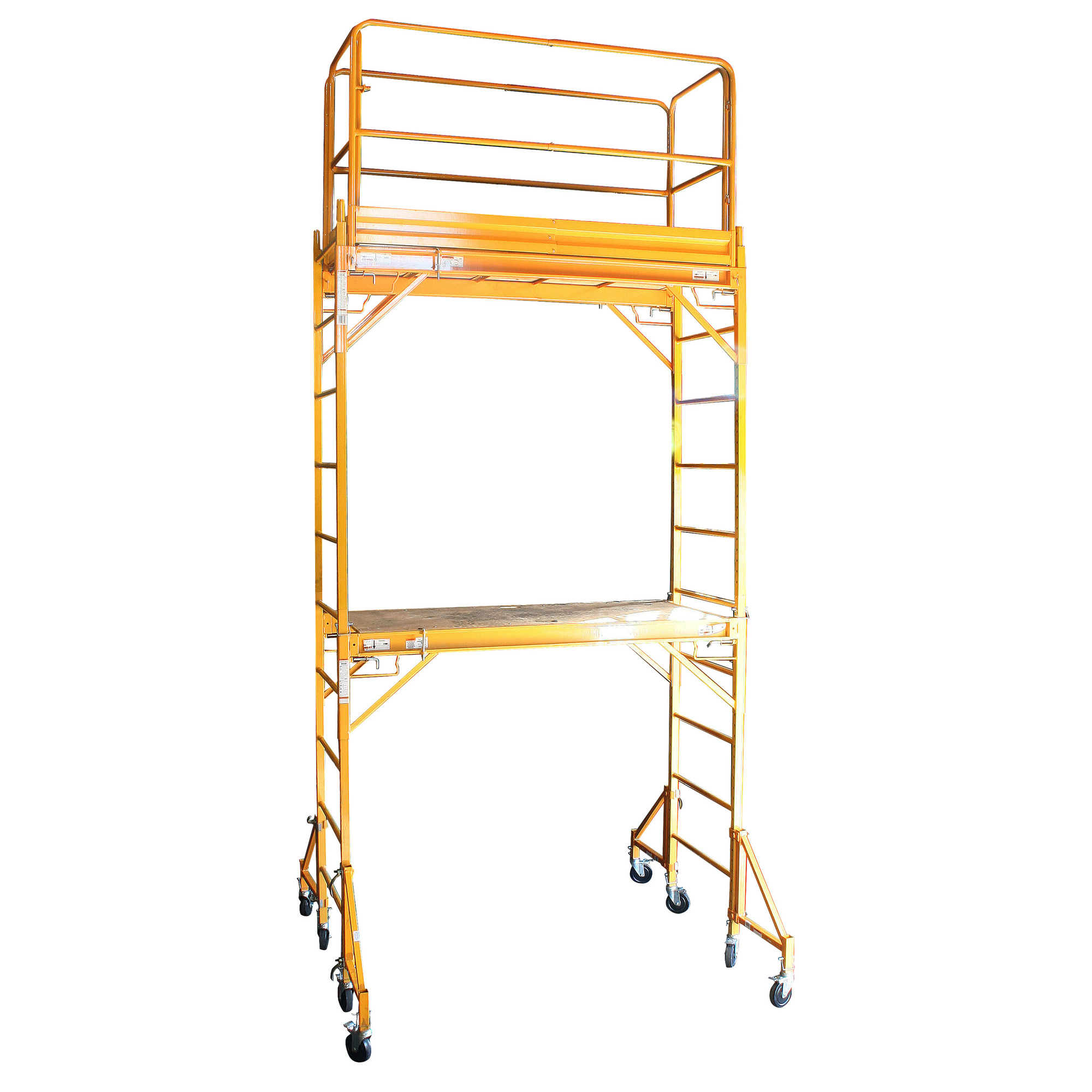 Buffalo Tool Pro-Series, Two Story Rolling Scaffold Tower, Capacity 1000 lb, Frame Material Steel, Max. Platform Height 12 ft, Model# TOWERINT